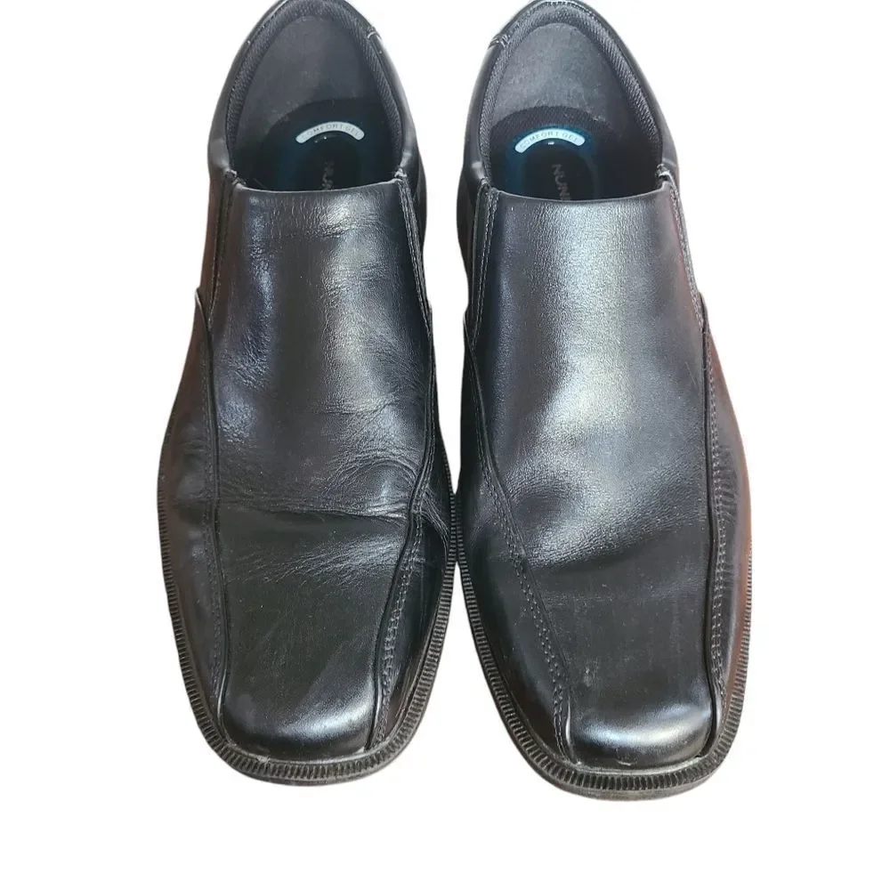 Nunn Bush Shoes Comfort‎ Gel Slip-ons Black Leather Men's Size 9